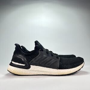 Adidas UltraBoost 19 Black Boost Cushioned Lace Up Running Shoes Men's Size 10.5